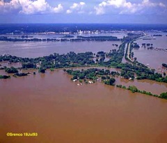 Flooded Mississippi/Missouri Rivers West Alton