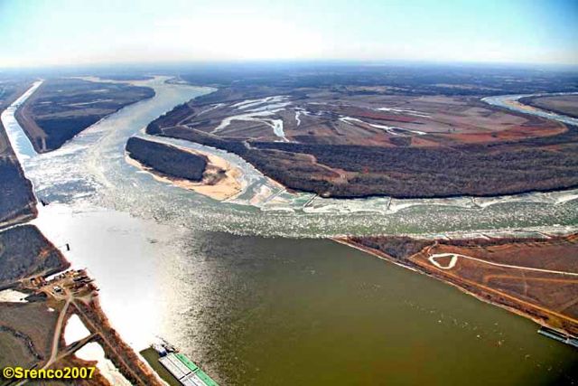 Confluence of the Mississippi and the Missouri Rivers