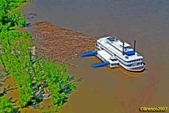 Robert E Lee Riverboat flooded Mississippi River